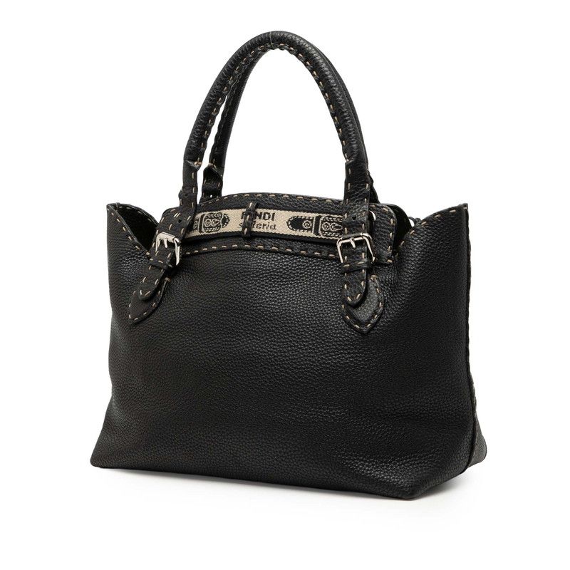 Fendi Selleria Villa Borghese 8bn155 Black Leather Women's Fendi