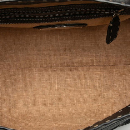 Fendi Selleria Villa Borghese 8bn155 Black Leather Women's Fendi