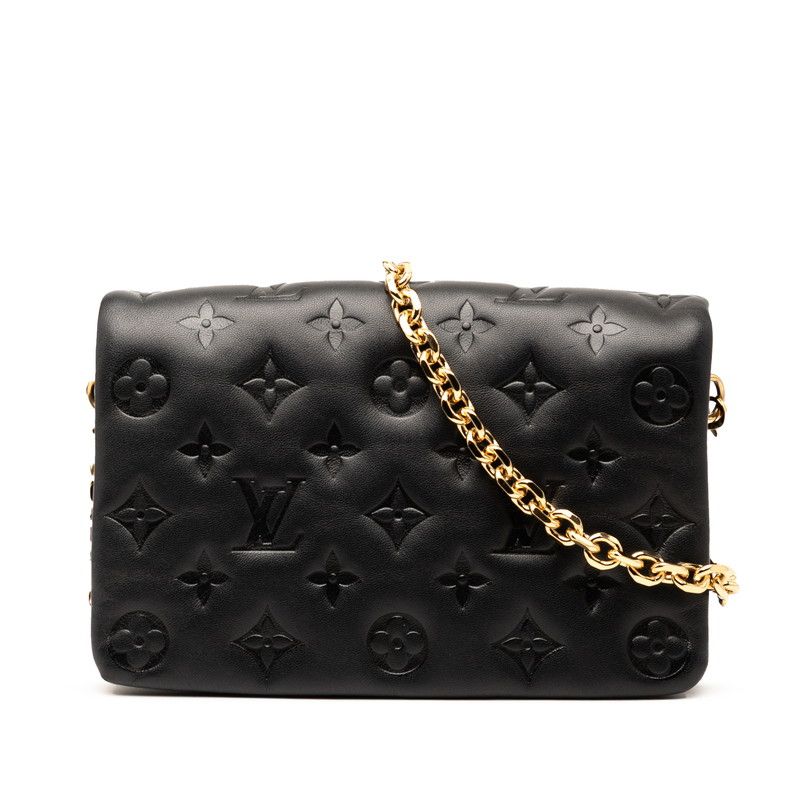 Louis Vuitton Monogram Embossed Pochette Coussin Chain Shoulder Bag M82116