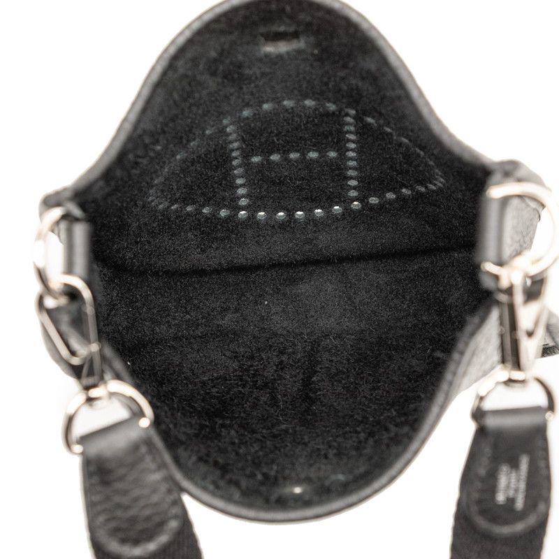 Hermes Mini Evelyn TPM Black Taurillon Clemence Women Hermes