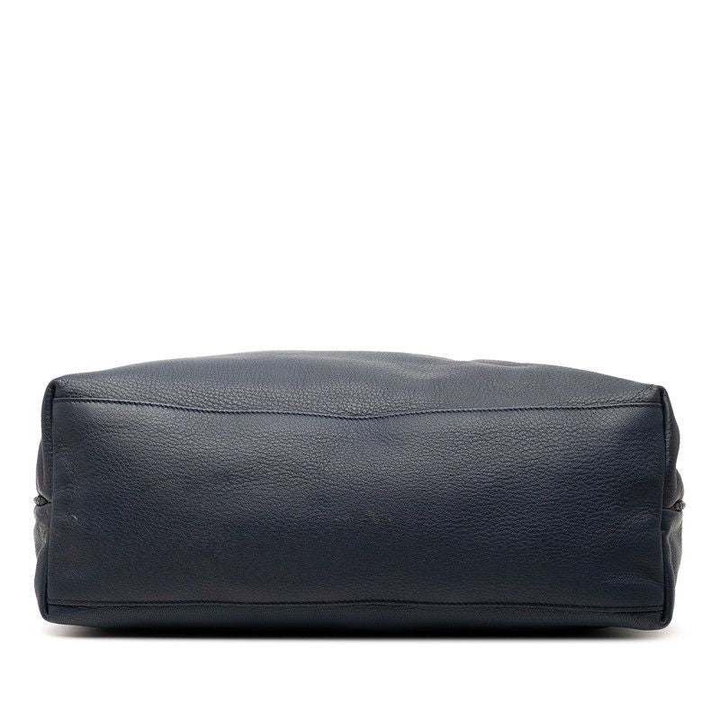 Gucci Bamboo Tote Shoulder Bag 2WAY 338982 Navy Leather Women's Gucci