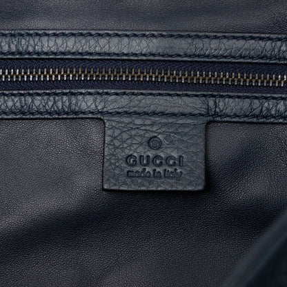 Gucci Bamboo Tote Shoulder Bag 2WAY 338982 Navy Leather Women's Gucci