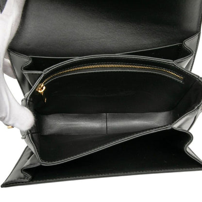 Celine Triomphe Teen Crossbody Shoulder Bag Black Calfskin Women's Celine