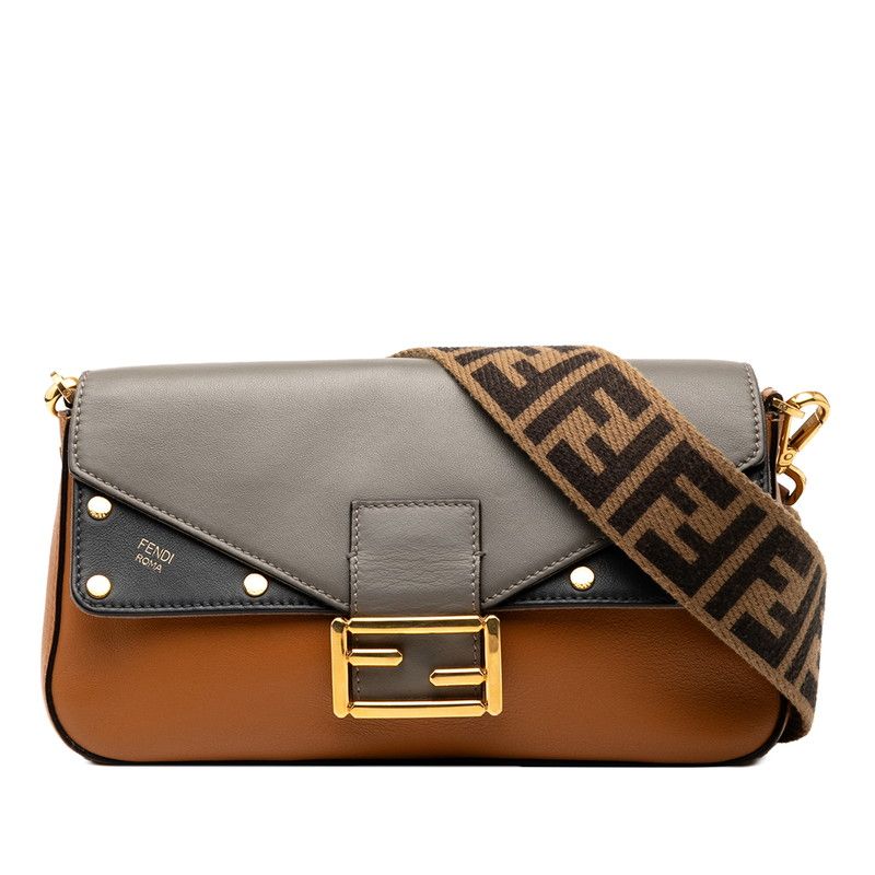 Fendi Baguette 8br600 Brown Multicolor Leather Women Fendi