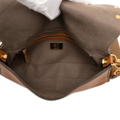 Fendi Baguette 8br600 Brown Multicolor Leather Women Fendi