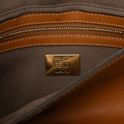 Fendi Baguette 8br600 Brown Multicolor Leather Women Fendi