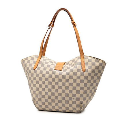 Louis Vuitton Damier Azure Salina PM Tote Bag Shoulder Bag N41208 White PVC