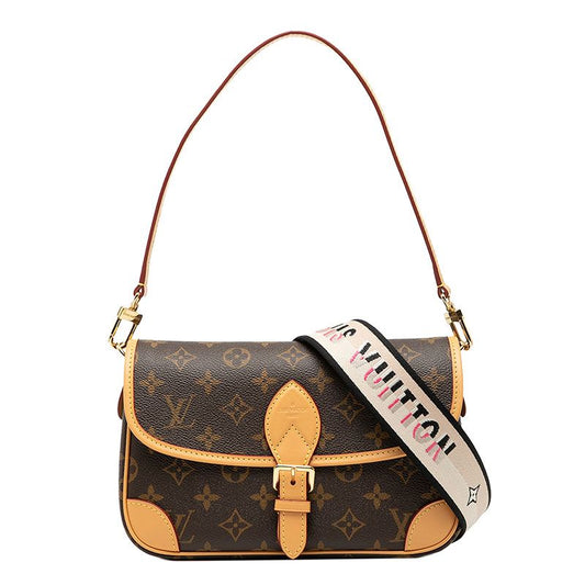 Louis Vuitton Monogram Deanne NM PM Handbag Shoulder Bag 2WAY M46049 Brown