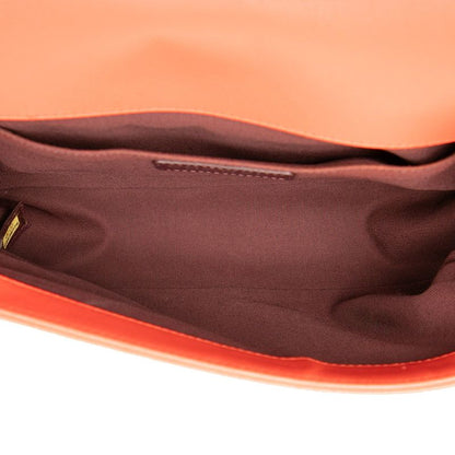 Chanel V Stitch Coco Mark Boy Chanel Chain Shoulder Bag Orange Lambskin Ladies