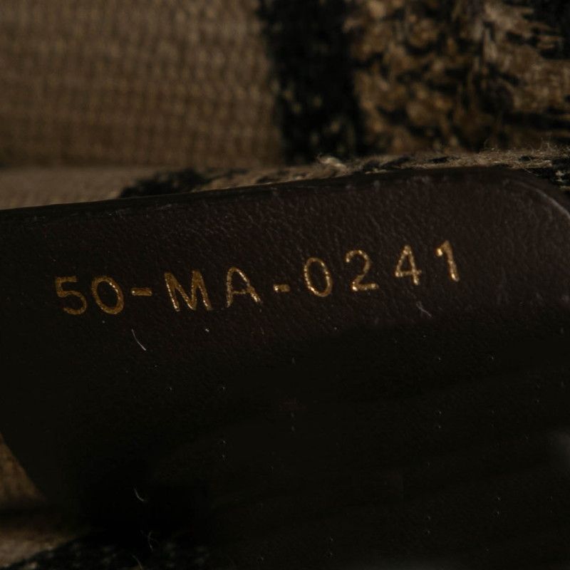 Dior Book Tote Mini Leopard Beige Brown Canvas Women's Dior