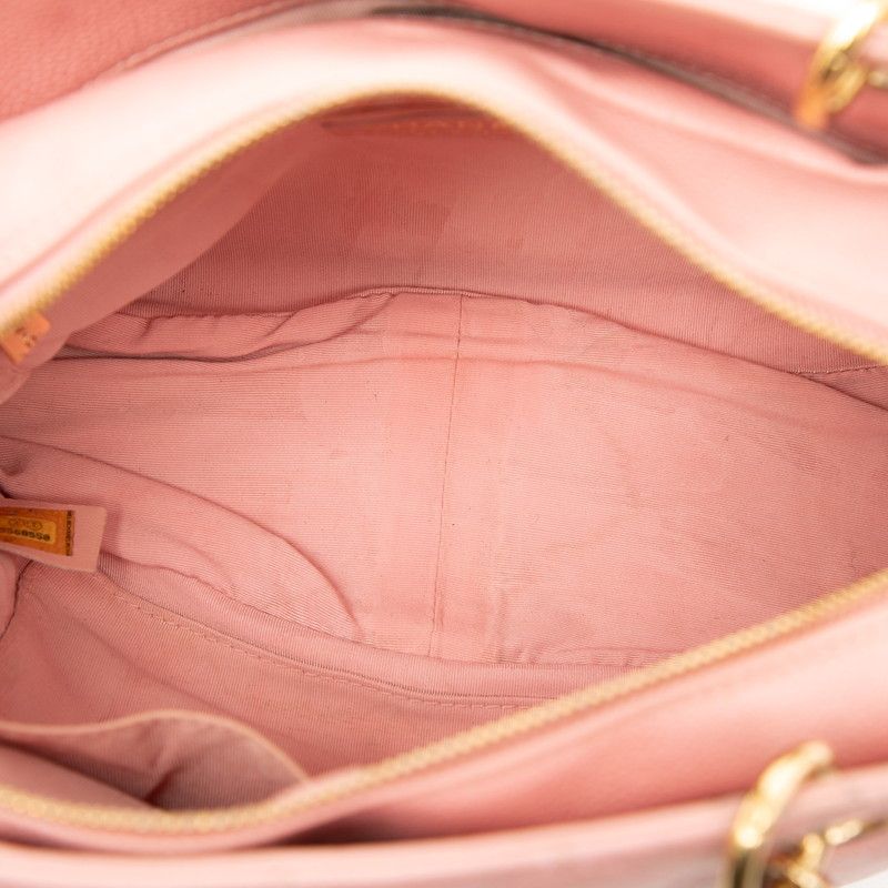 Chanel Matelasse Coco Mark Chain Shoulder Bag Handbag Pink Caviar Skin Women