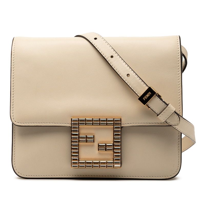 Fendi FAB Fendi Fab White Gold Leather Women's Fendi