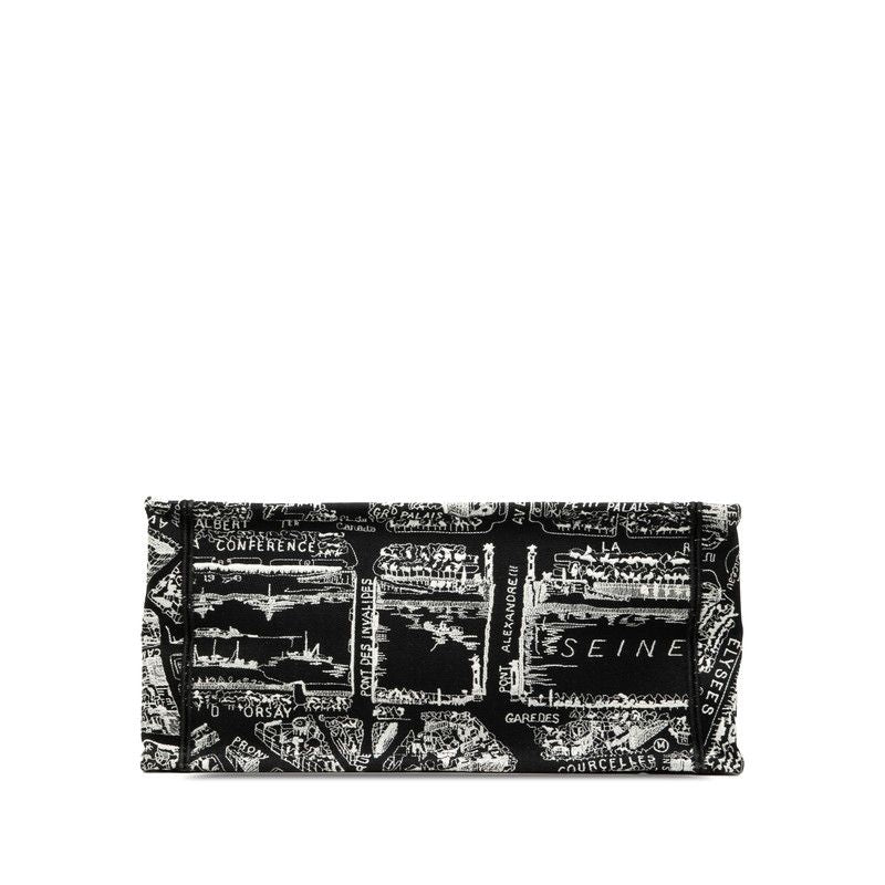 Christian Dior Plan De Paris Book Tote Medium Handbag Tote Bag Black White