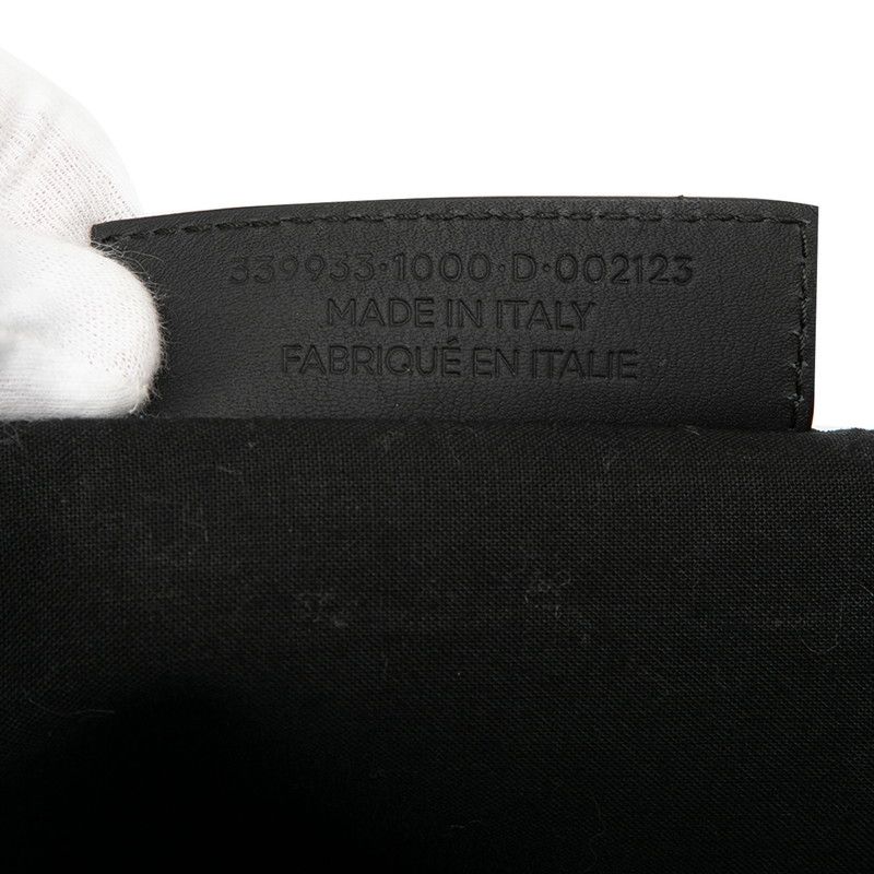 Balenciaga Navy Cabas S 339933 Black Leather Canvas Women's Balenciaga