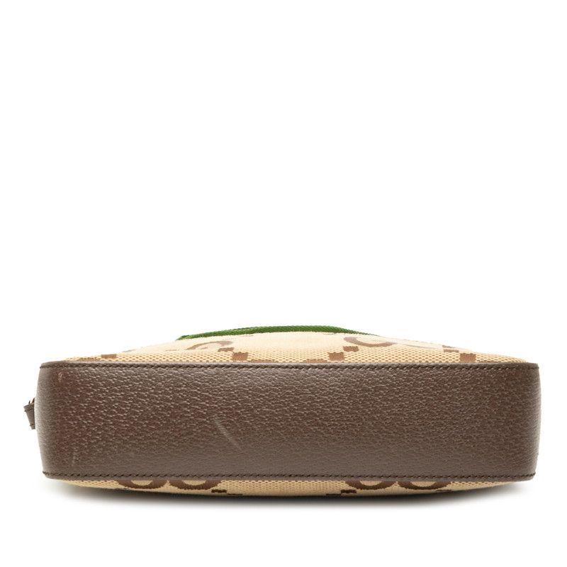 Gucci Jumbo GG Shoulder Bag Messenger Bag 675891 Beige Brown Canvas Leather