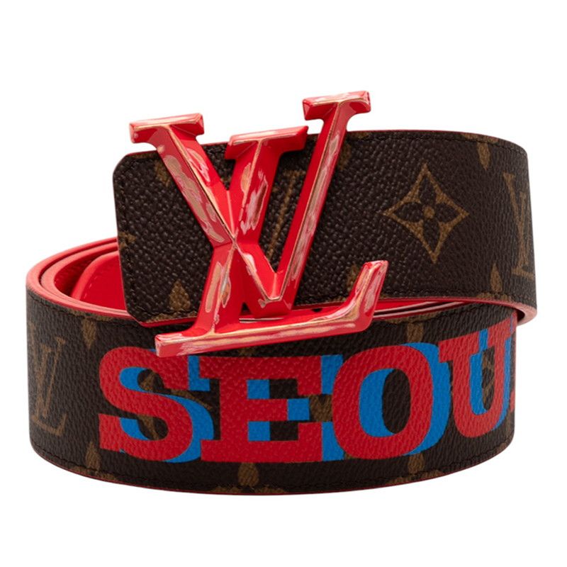 Louis Vuitton And Virgil Abloh Monogram Pyramid Santure Initial Belt Size 85 34