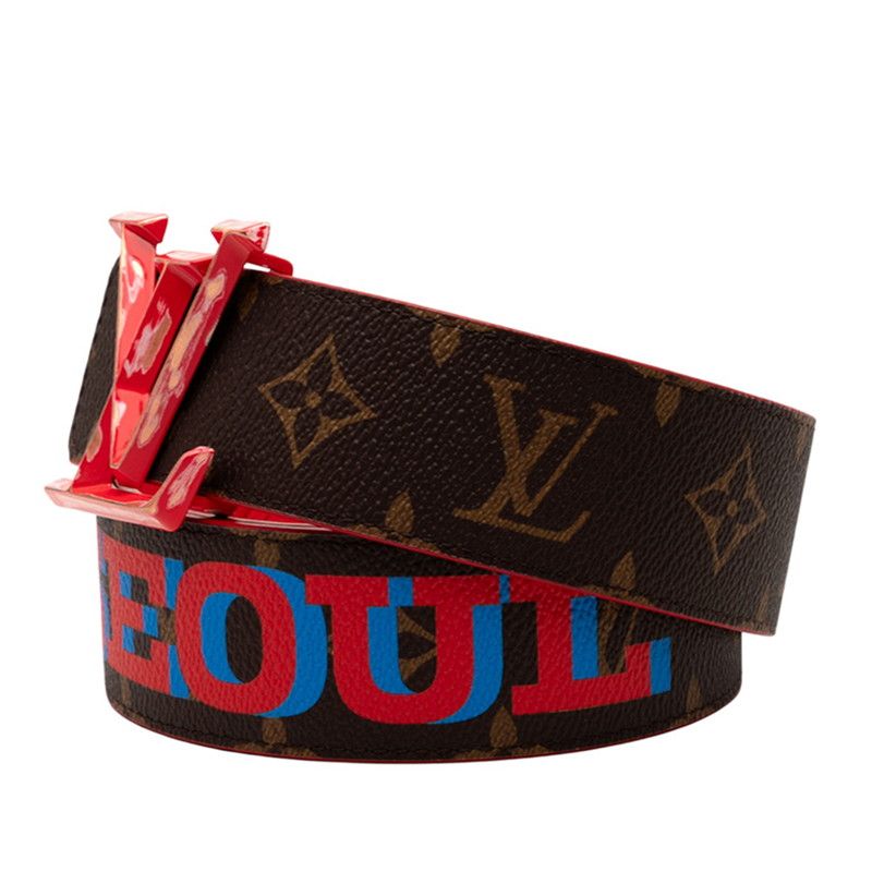 Louis Vuitton And Virgil Abloh Monogram Pyramid Santure Initial Belt Size 85 34
