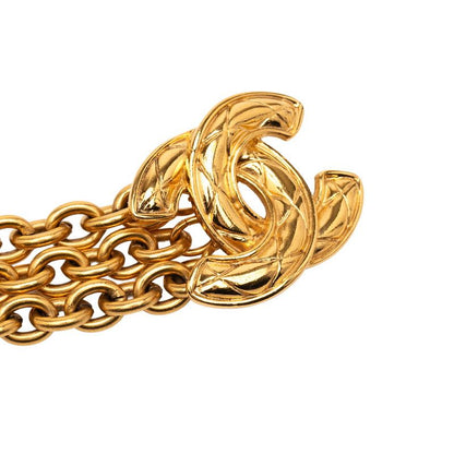 Chanel Matelasse Coco Mark Chain Belt Gold Plated Ladies Chanel