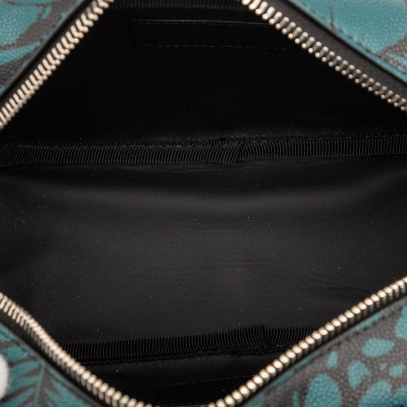 Saint Laurent Botanical Pattern 650125 Green Black Leather Women's Saint Laurent