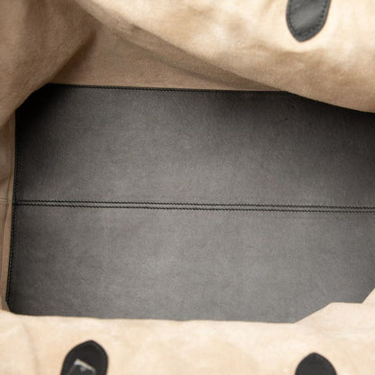 Dior Toujours Large Tote Shoulder Bag Ivory Black Canvas Leather Women's Dior