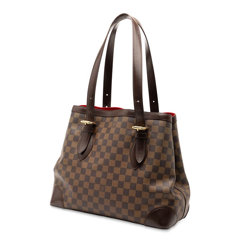 Louis Vuitton Damier Hampstead MM Handbag Tote Bag N51204 Brown PVC Ladies