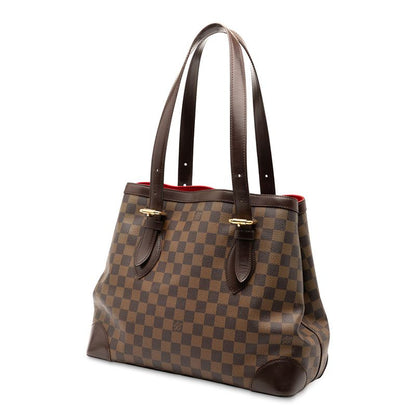 Louis Vuitton Damier Hampstead MM Handbag Tote Bag N51204 Brown PVC Ladies