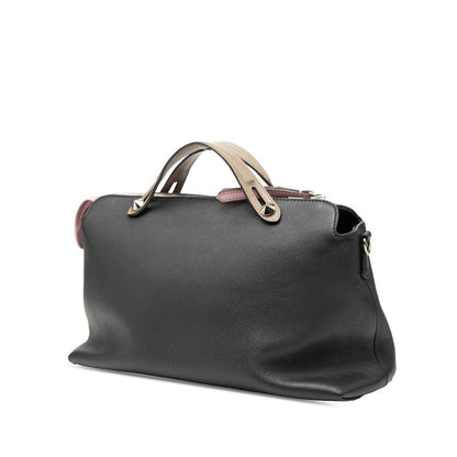 Fendi By The Way Large Handbag Shoulder Bag 2WAY 8bl125 Navy Pink Beige Leather