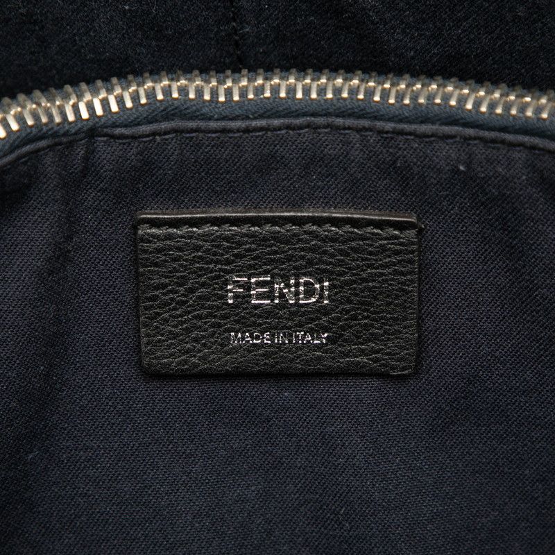 Fendi By The Way Large Handbag Shoulder Bag 2WAY 8bl125 Navy Pink Beige Leather