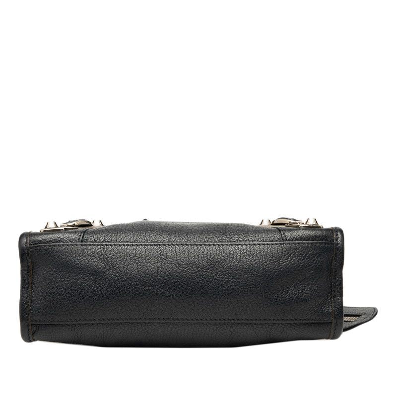 Balenciaga Classic Mini City Handbag Shoulder Bag 2WAY Navy Leather Women's