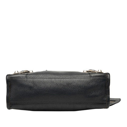 Balenciaga Classic Mini City Handbag Shoulder Bag 2WAY Navy Leather Women's