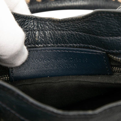 Balenciaga Classic Mini City Handbag Shoulder Bag 2WAY Navy Leather Women's