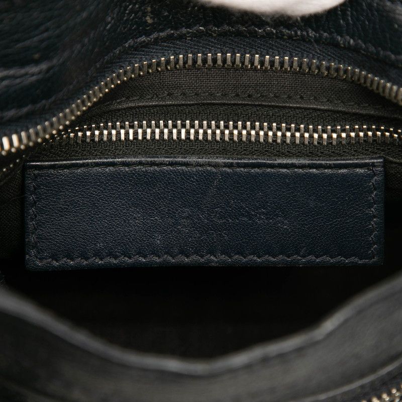 Balenciaga Classic Mini City Handbag Shoulder Bag 2WAY Navy Leather Women's