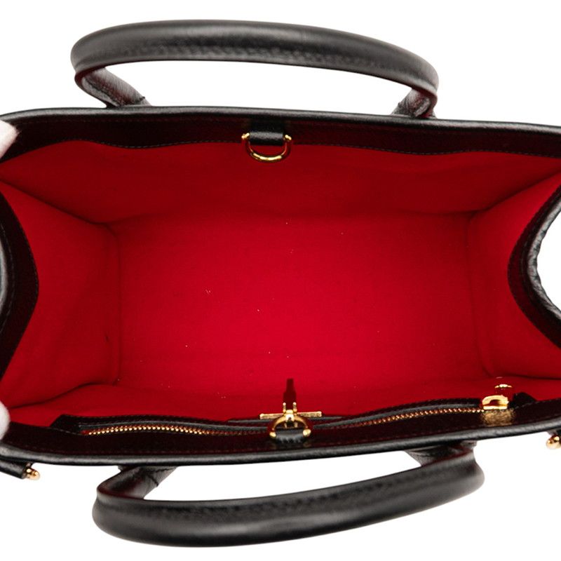 Gucci 100th Anniversary Logo Tote Shoulder Bag 2WAY 659988 Red Black Canvas