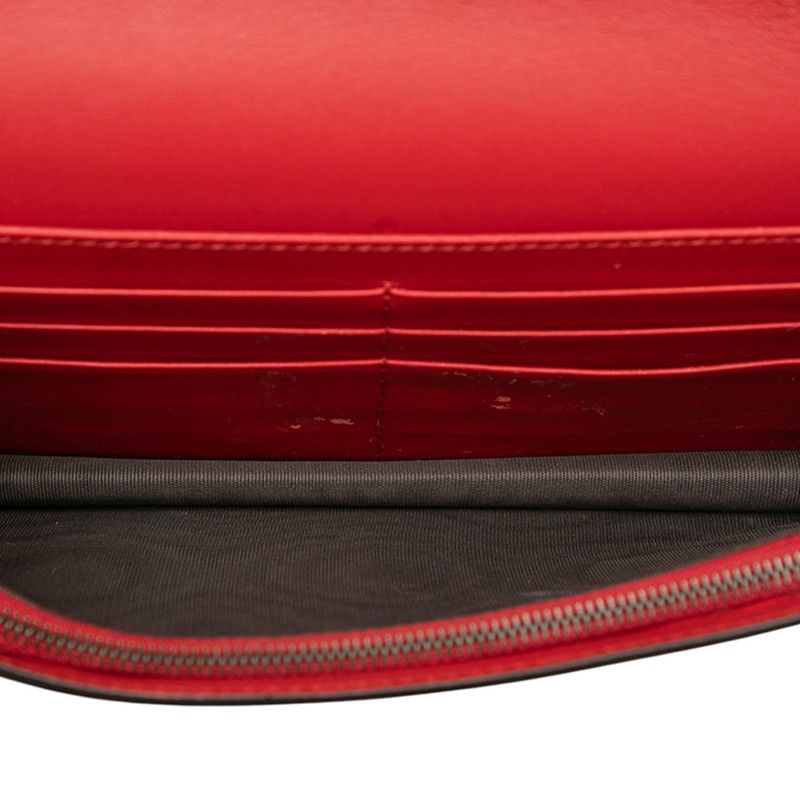 Gucci Queen Margaret Bee Pearl Chain Shoulder Bag Wallet 476079 White Navy Red