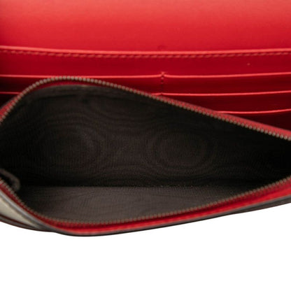 Gucci Queen Margaret Bee Pearl Chain Shoulder Bag Wallet 476079 White Navy Red