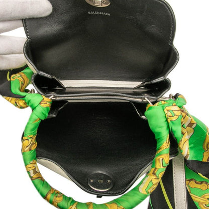 Balenciaga Handbag Shoulder Bag 2WAY 570093 White Green Leather Women's