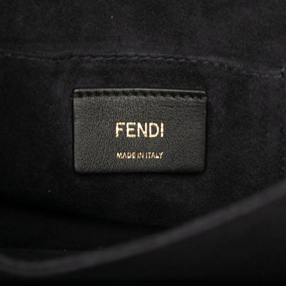 Fendi Canai Chain Shoulder Bag 8m0381 Navy Orange Leather Women's Fendi