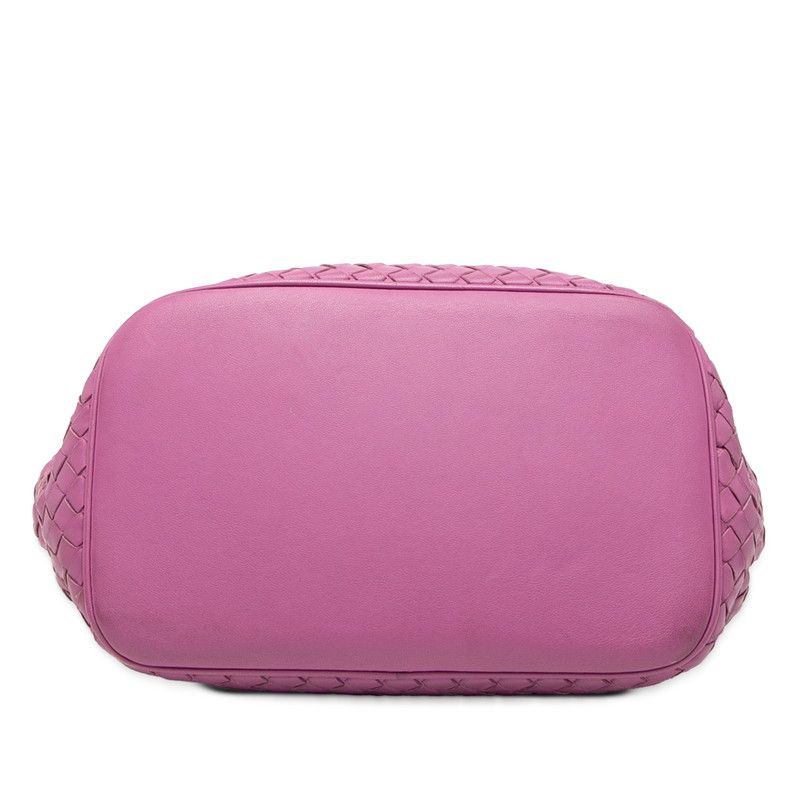 Bottega Veneta Intrecciato Handbag Shoulder Bag 2WAY Purple Leather Women