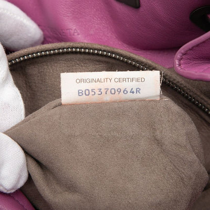 Bottega Veneta Intrecciato Handbag Shoulder Bag 2WAY Purple Leather Women