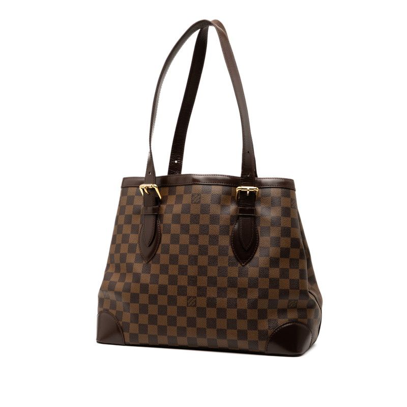Louis Vuitton Damier Hampstead MM N51204 Brown PVC Leather Women Louis Vuitton