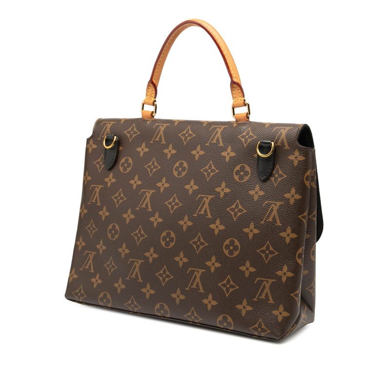 Louis Vuitton Monogram Marignan Handbag Shoulder Bag 2WAY M44259 Brown Black