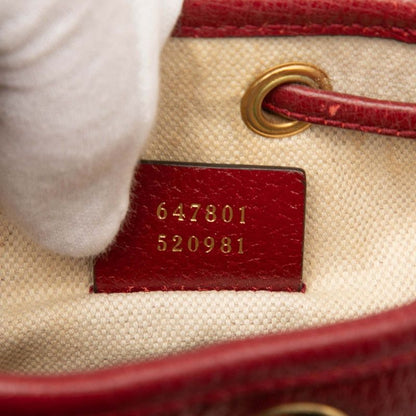 Gucci X Doraemon Mini GG Supreme Mini Bucket Bag Shoulder Bag 647801 Brown Red