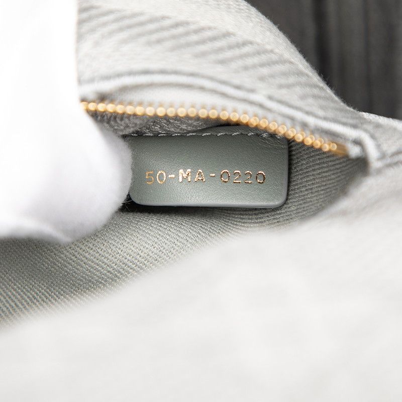 Dior Canage Lady Dior Medium Handbag Shoulder Bag 2WAY Gray Canvas Women Dior