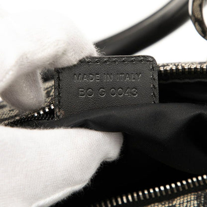 Dior Trotter Handbag Mini Boston Bag Black Canvas Leather Women's Dior