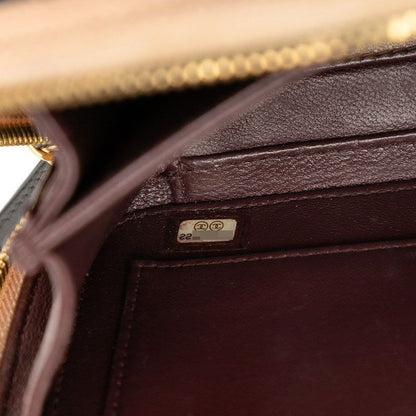 Chanel Coco Mark Matelasse CC Filigree Chain Shoulder Bag Beige Black Caviar