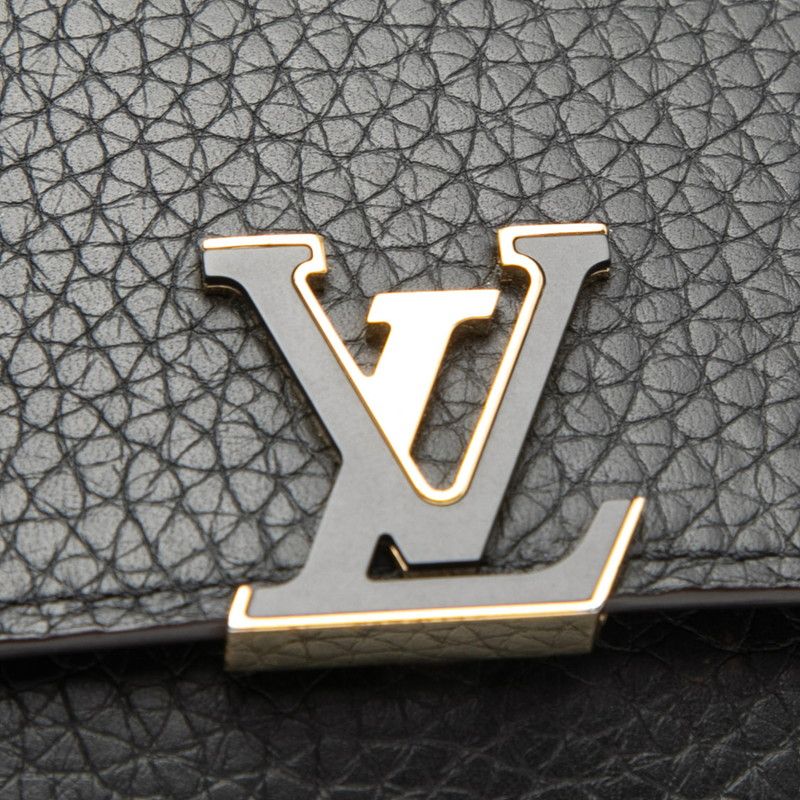 Louis Vuitton Portefeuille Capucines Compact M62157 Noir Black Hot Pink Black