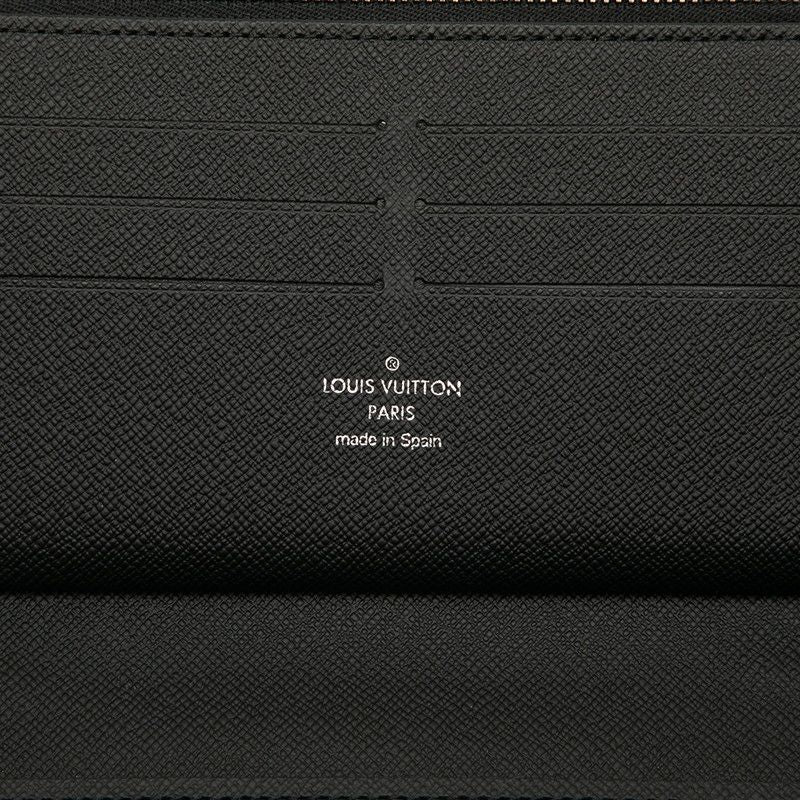 Louis Vuitton Monogram Eclipse Zippy Organizer NM Round Zipper Long Wallet
