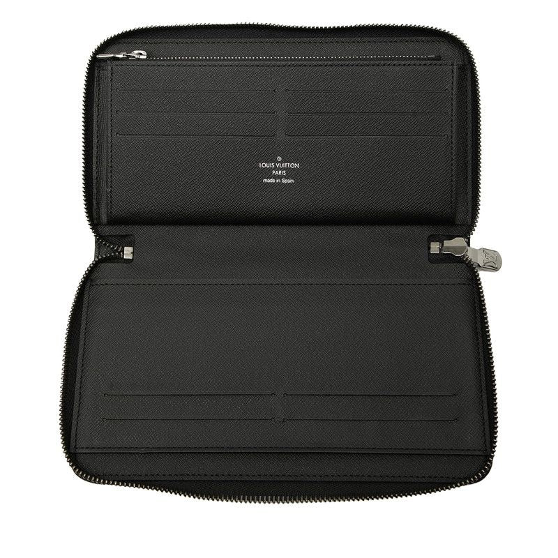 Louis Vuitton Monogram Eclipse Zippy Organizer NM Round Zipper Long Wallet