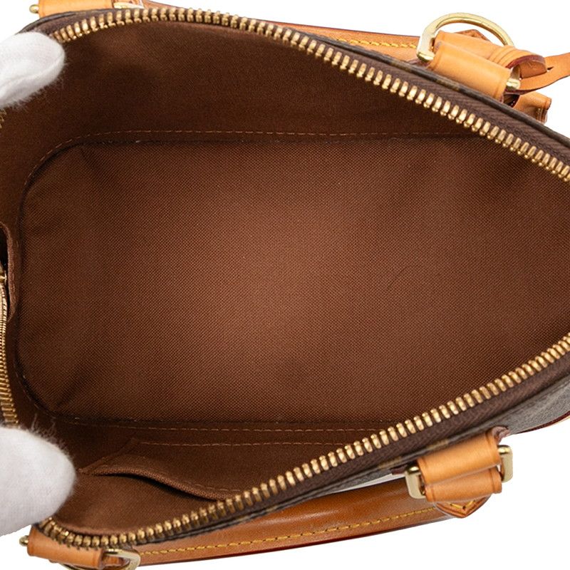 Louis Vuitton Monogram Alma BB Handbag Shoulder Bag 2WAY M53152 Brown PVC