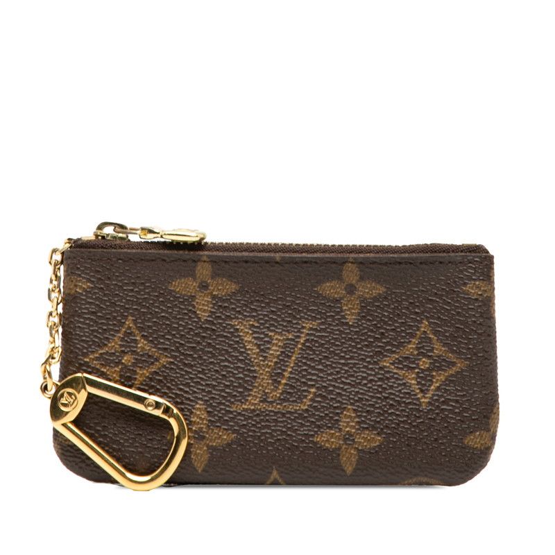 Louis Vuitton Monogram Pochette Cles Coin Case Key Case Coin Purse M62650 Brown